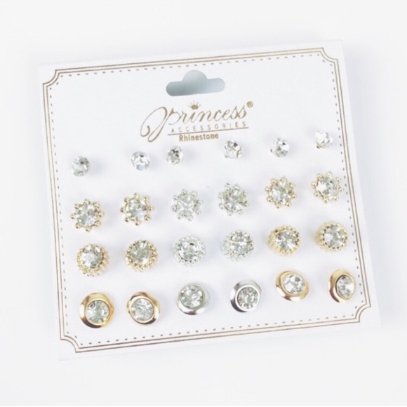 Princess Accessories rhinestone earring set - Picture 1 of 5